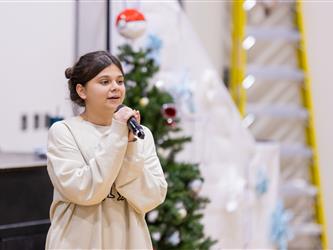 Student singing