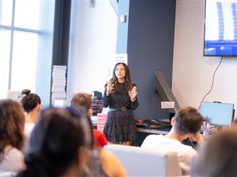Teacher speaking to parents