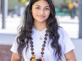 Woman with cultural necklace