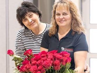 Women with flowers
