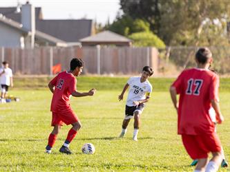 Futures Boy Soccer team playing game