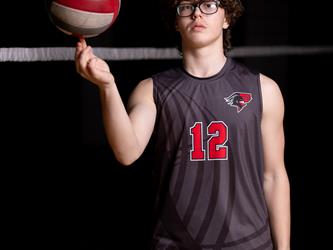 Volleyball player posing