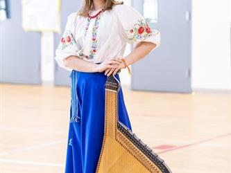 Woman with musical instrument