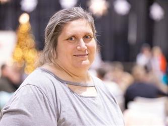 Woman smiling for camera