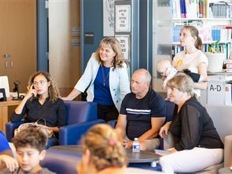 Families meeting with Principal Luevano