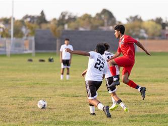 Futures Boy Soccer team playing game