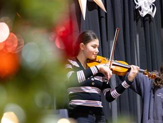 Girl playing violin