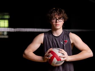 Volleyball player posing