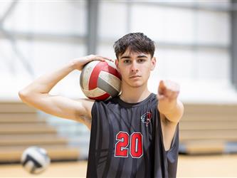 Volleyball player posing