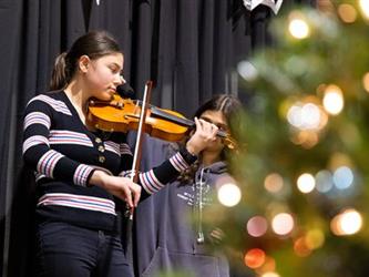 Girl playing violin