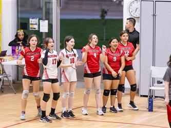 Futures Girls Volleyball team in line