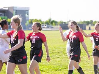 High fives to players