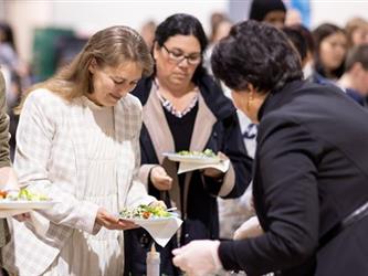 People getting food