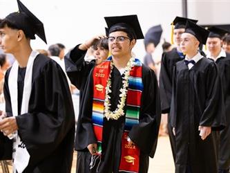 Graduates walking in