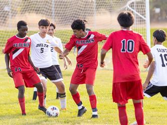 Futures Boy Soccer team playing game