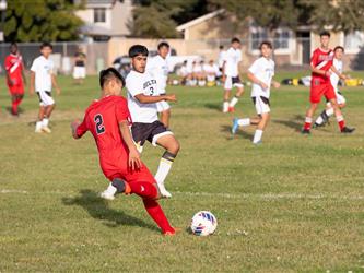 Futures Boy Soccer team playing game