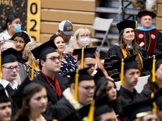 Students listening to speeches
