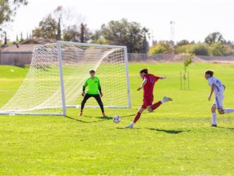 Big kick on goal