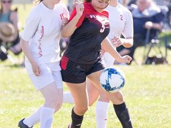 Soccer player juggling ball