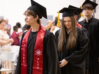Graduates in line