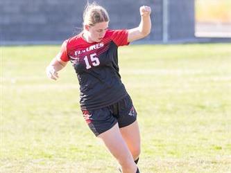 Soccer player in field