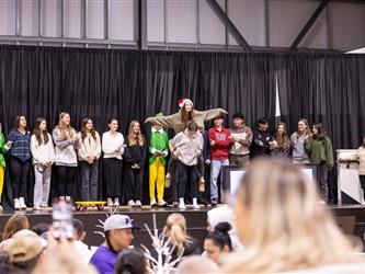shot of guests watching performance 