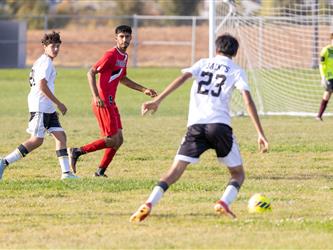 Futures Boy Soccer team playing game