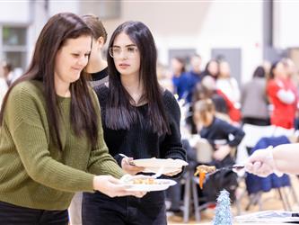 staff serving food