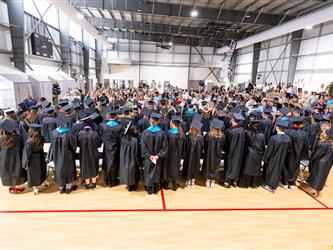 students getting ready for exit