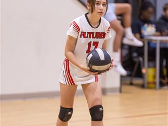 Player ready to serve