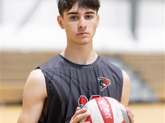 Volleyball player posing