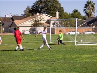 Student scores goal!