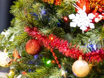 shot of christmas tree