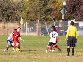 Futures Boy Soccer team playing game