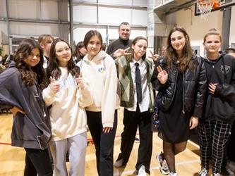 Group of students gathered for photo
